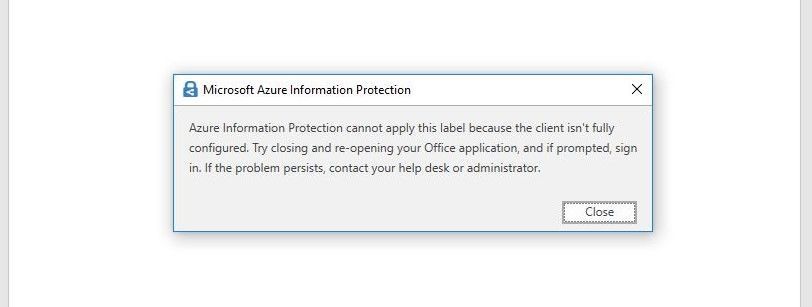Azure information protection custom policies not working | Microsoft ...