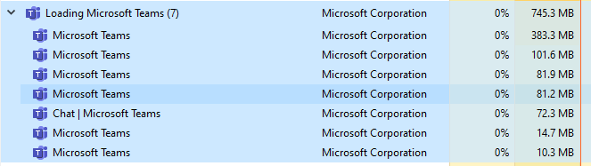TEAMS DESKTOP APP USES LOTS OF MEMORY AND FREEZES WINDOWS 10 ...