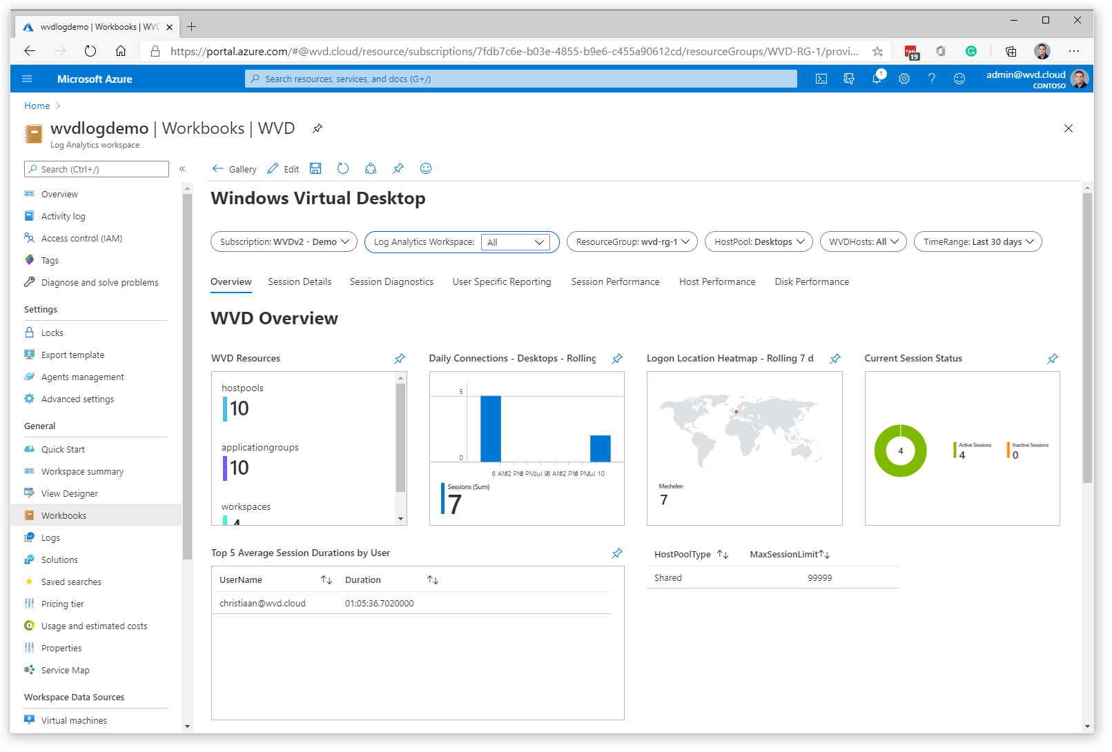 Proactively monitor ARM-based Windows Virtual Desktop with Azure Log ...
