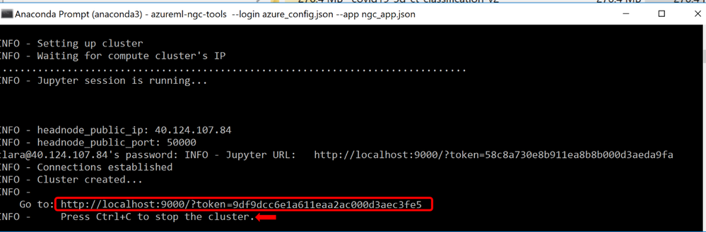 Upon successful setup, NGC-AzureML Quick Launch toolkit gives you a URL taking you directly to a fully setup, optimally configured running AzureML JupyterLab where you can start building right away