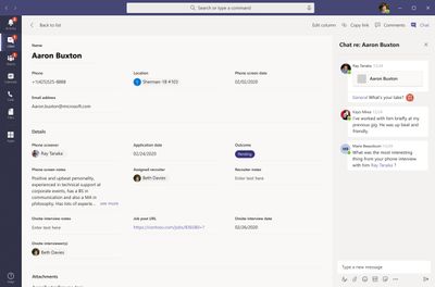 MS Lists - List item in Teams, with chat open.jpg