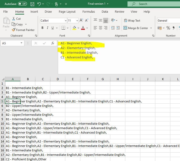 Multiple values in each cell | Microsoft Community Hub