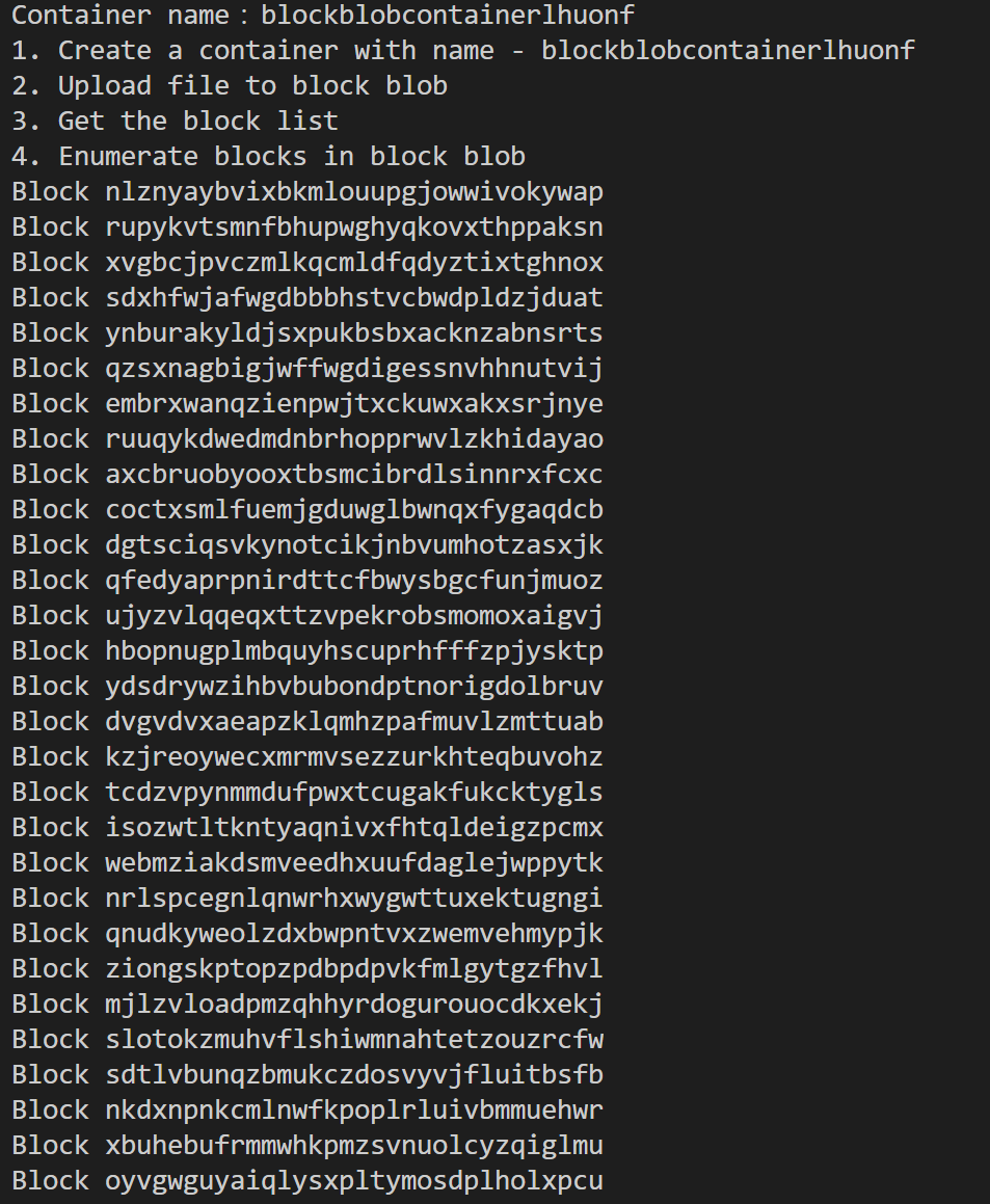 Put block blob list python sample code | Microsoft Community Hub