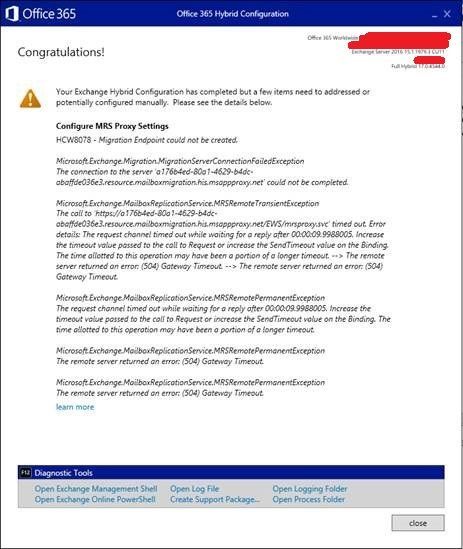 HCW Migration Endpoint Error - change to classic after modern.jpg
