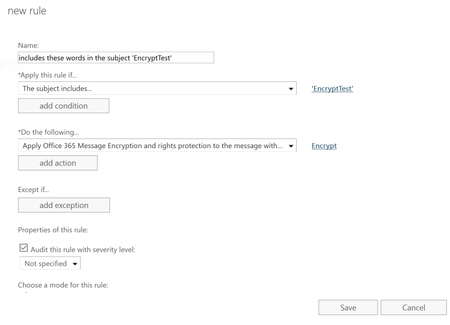 mail flow rule with encrypt only policy.png