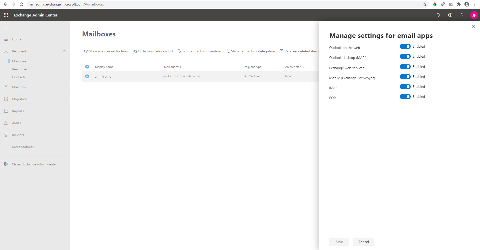 Unable to open Office 365 Admin center to enable SMTP | Microsoft ...