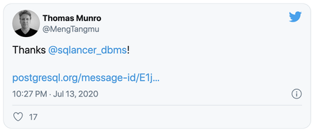 Thomas-Munro-tweet-about-SQLancer-and-Postgres.png