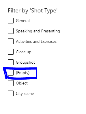 Column showing a 'Empty' option eventhough all columns have info ...