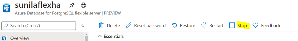 Flexible-Server-for-Postgres-Screenshot-of-Stop-Service-feature-in-Azure-portal.PNG