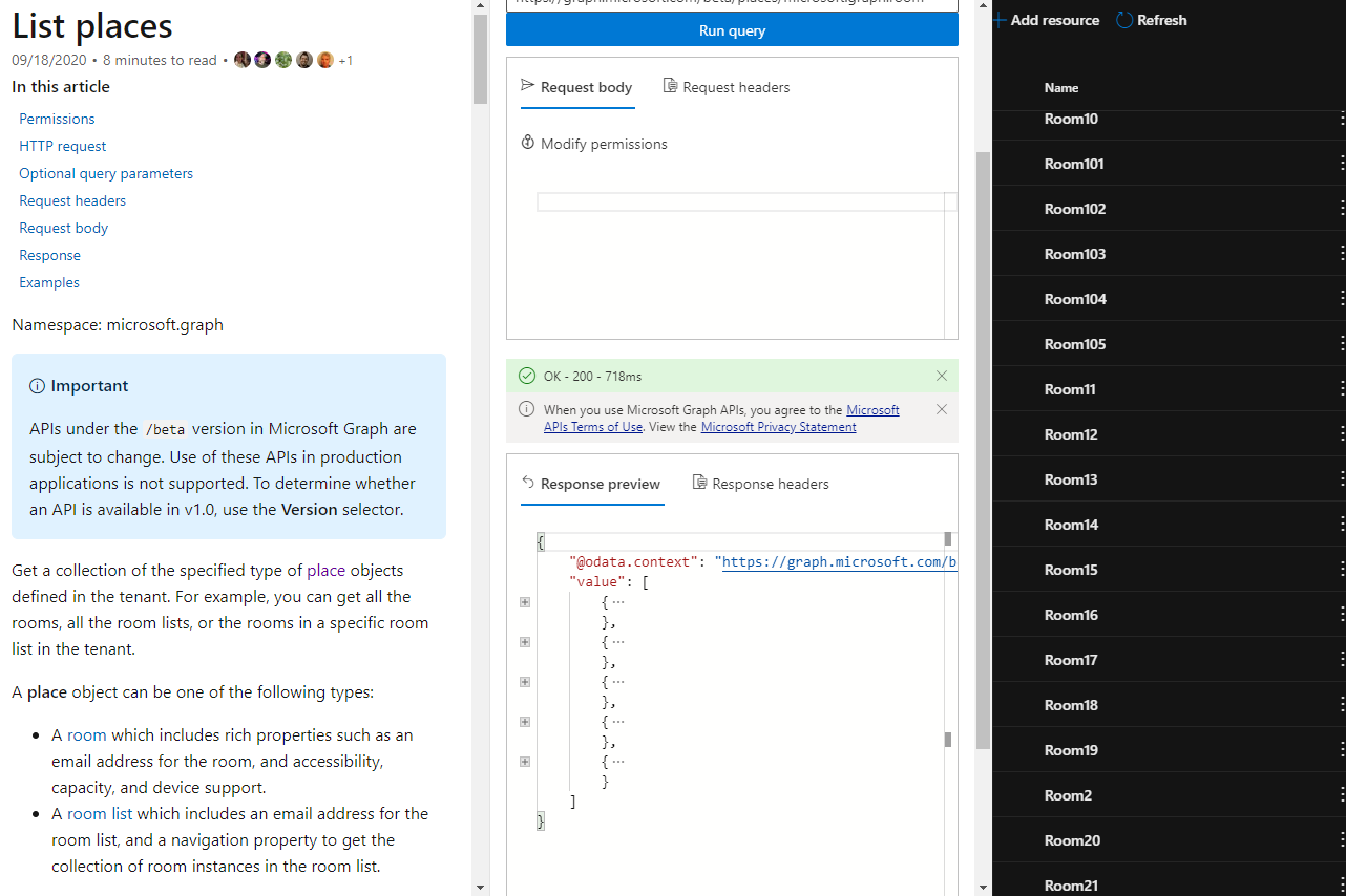 About API List places /places/microsoft.graph.room | Microsoft ...