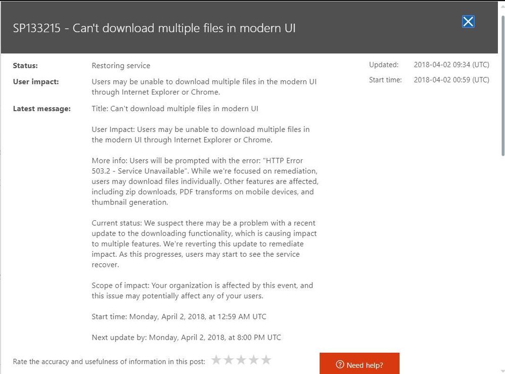 SP133215-Service Issues for Downloading Files from OneDrive 040218.JPG