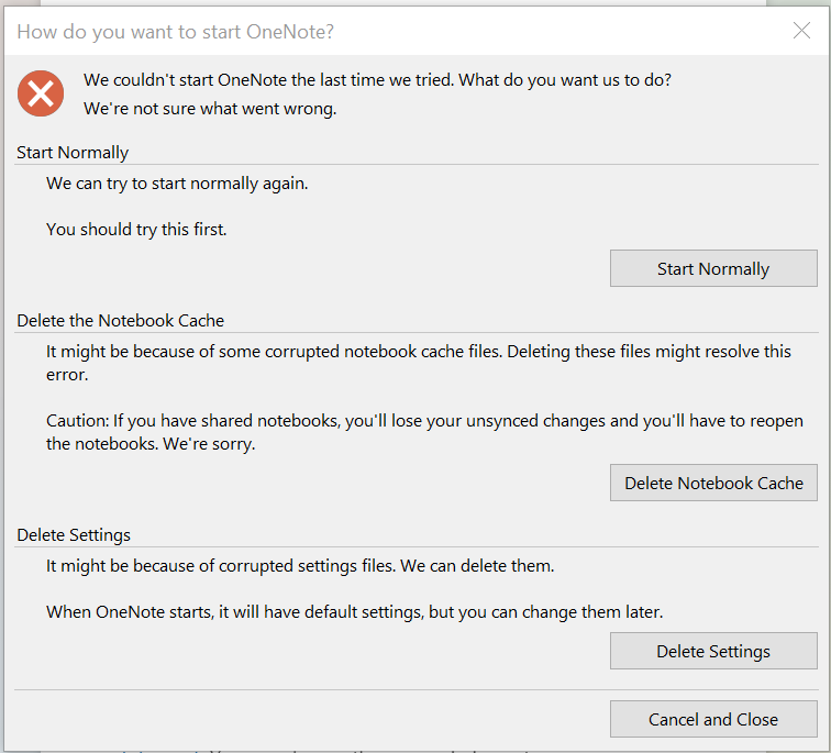 OneNote 2016 Crashing | Microsoft Community Hub