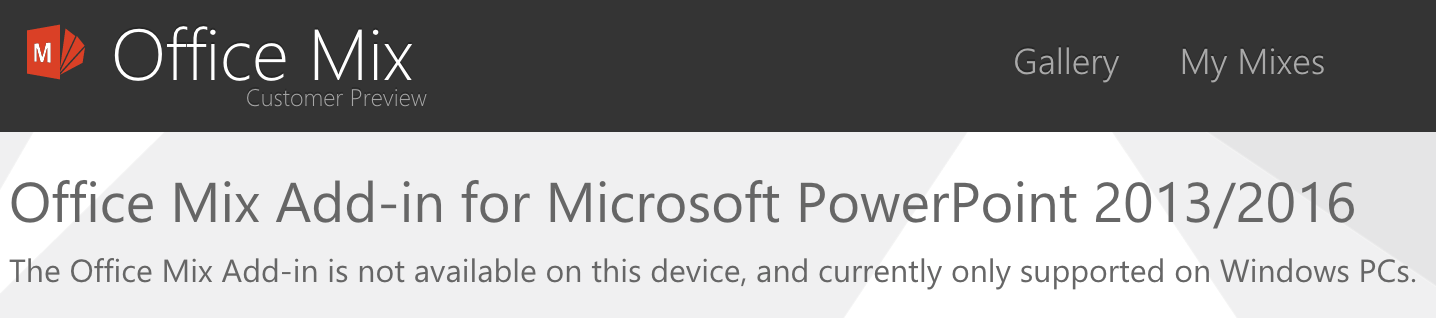 When will Office Mix be available for macOS users? | Microsoft ...