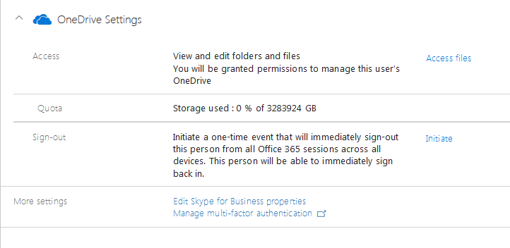 OneDrive Settings in the Active Users Admin Portal | Microsoft ...
