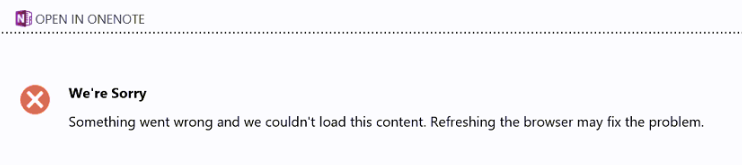 One note error | Microsoft Community Hub