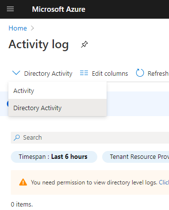 What role to read Activity Logs (Directory Activity) | Microsoft ...