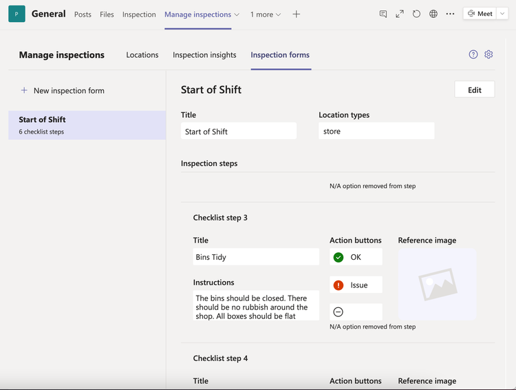 Inspections App Won't report more than 2 steps? | Microsoft Community Hub