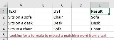 Find a word in a cell from a list of words | Microsoft Community Hub