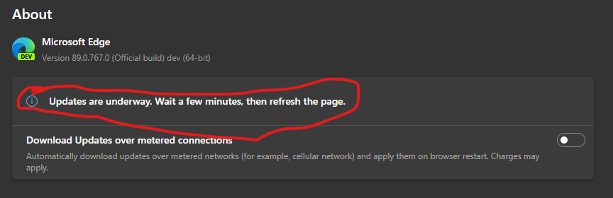 New Dialog @ edge://help | Microsoft Community Hub