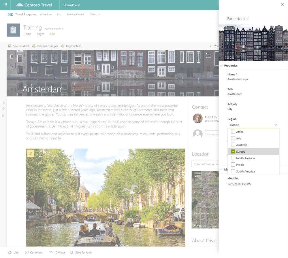 Structure your intranet page metadata coming to SharePoint in Office 365