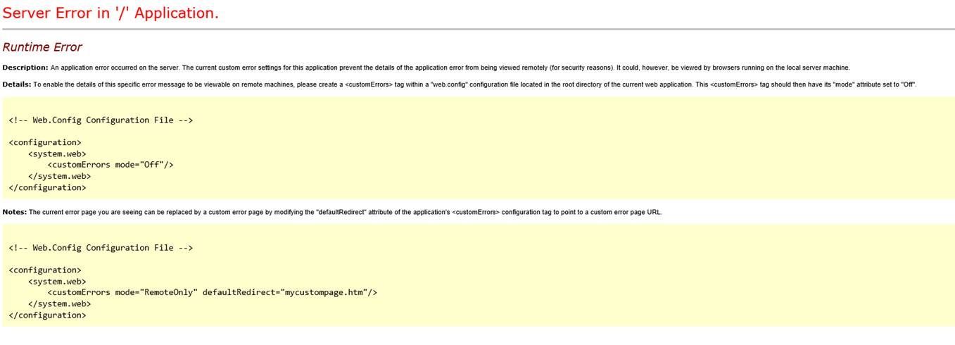 Server Error in 
