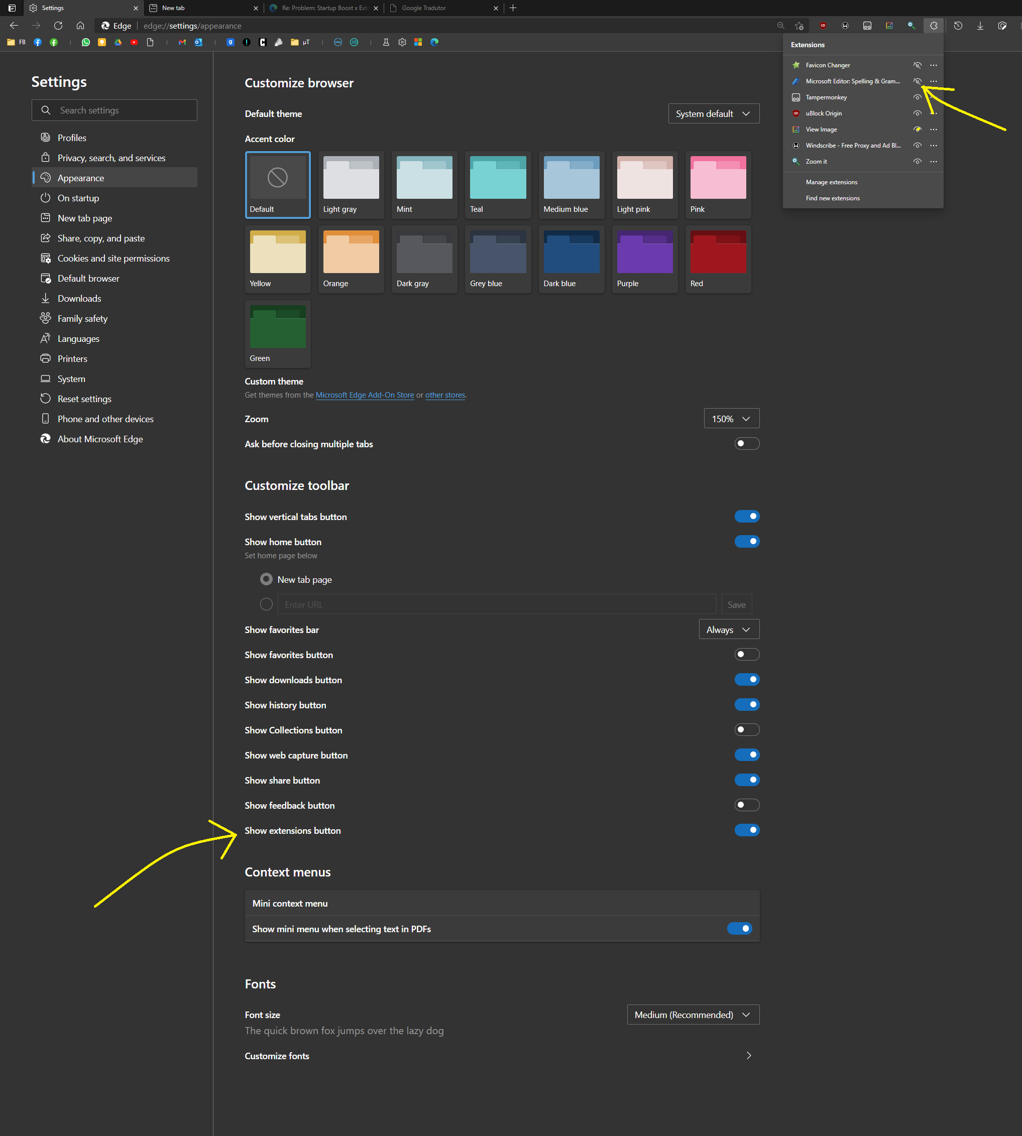 Extension Button: A/B test | Microsoft Community Hub