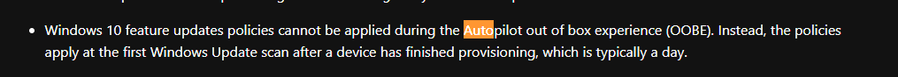 Autopilot feature lock | Microsoft Community Hub