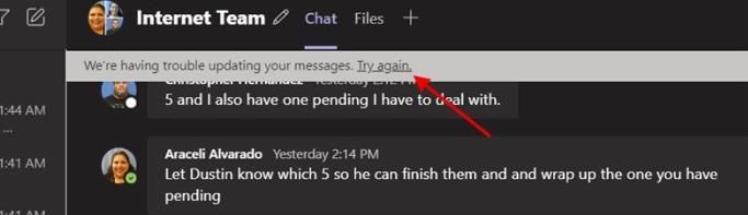 Message failed to send (Group Chat) | Microsoft Community Hub