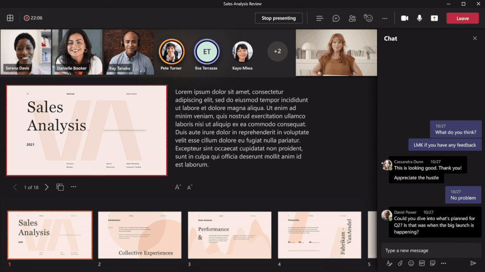 Reactions in Presenter View Teams.gif