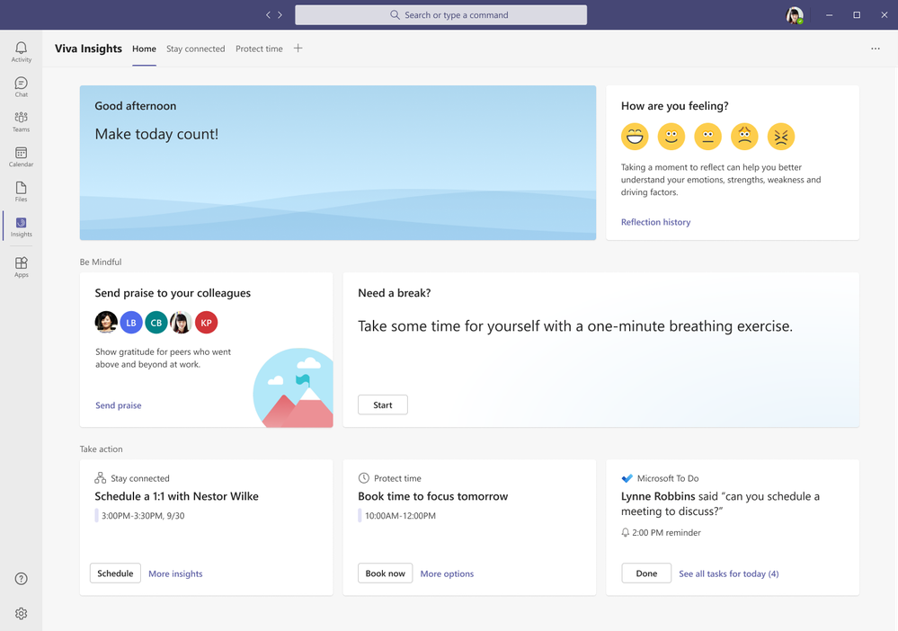 New home tab coming to the Viva Insights app in Teams.png