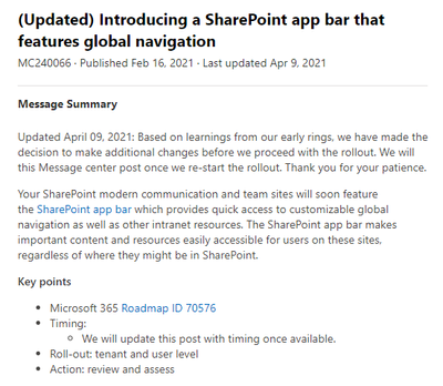 SharePoint App bar delayed.PNG