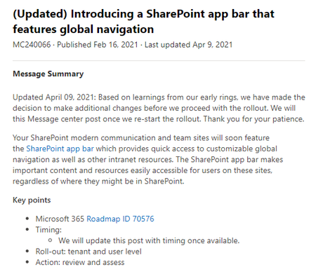 SharePoint App bar delayed.PNG