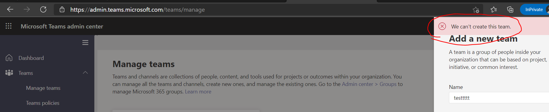 We can't create team in ms teams | Microsoft Community Hub
