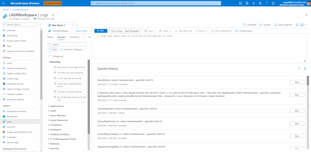 Selecting a query pack in the sidebar.gif