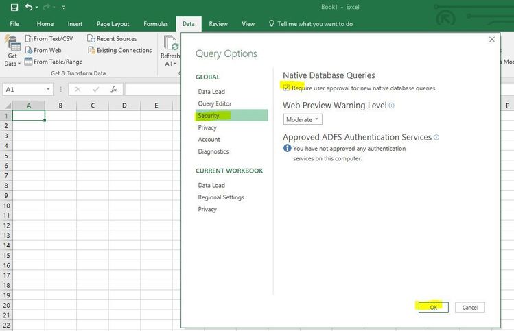 Excel 365 Native Database Query Warnings | Microsoft Community Hub