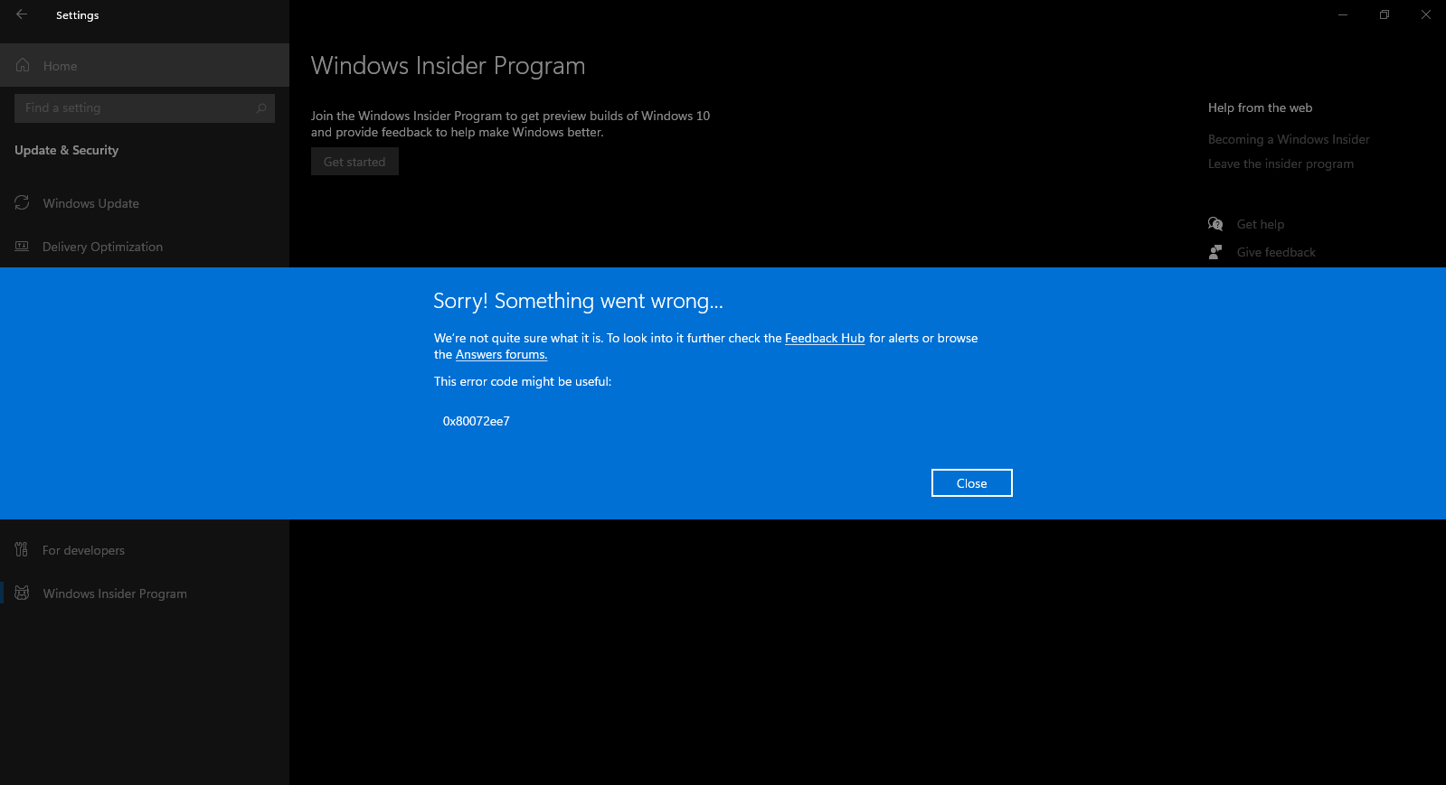 I am Having issue Joining Insider Program ! | Microsoft Community Hub