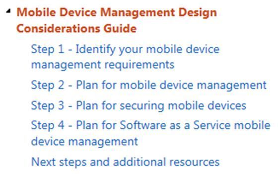 Announcing the Mobile Device Management Design Considerations Guide ...