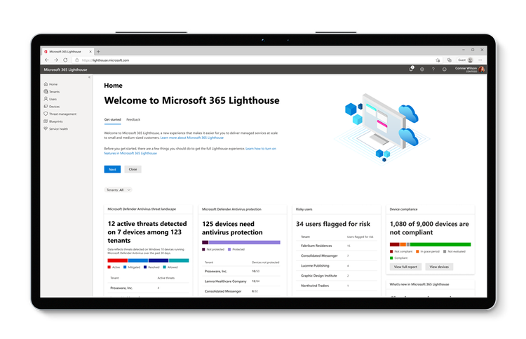 Microsoft 365 Lighthouse home page.png