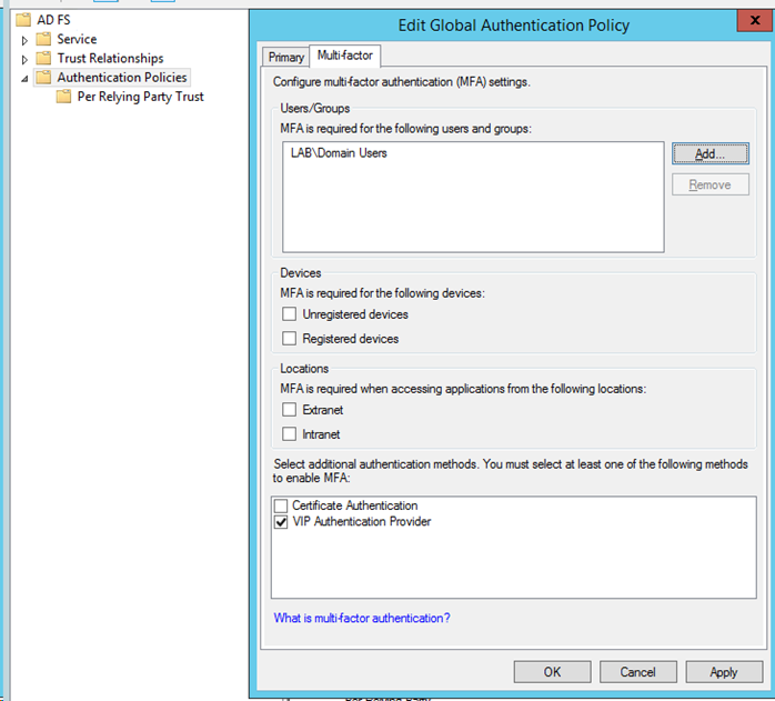 ADFS: Excluding a Specific User Group from MFA | Microsoft Community Hub