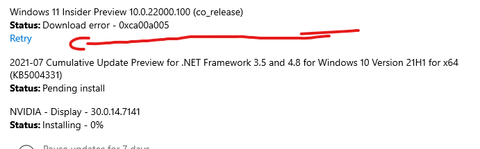Update error | Microsoft Community Hub