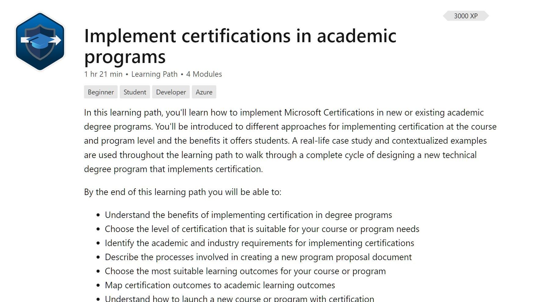 Implement Certifications in Academic Programs Learning Path | Microsoft ...