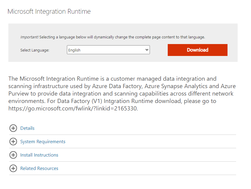 Installing latest version of Azure Purview SHIR Self Hosted Integration ...