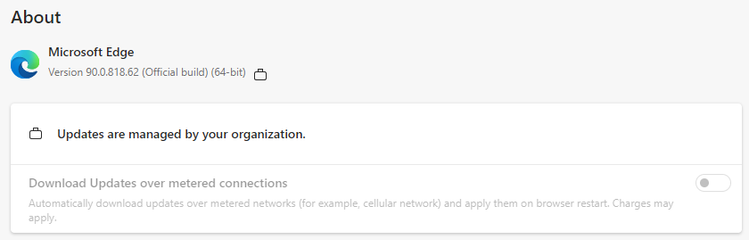 Edge UpdatePolicy - Disable automatic updates leads to 