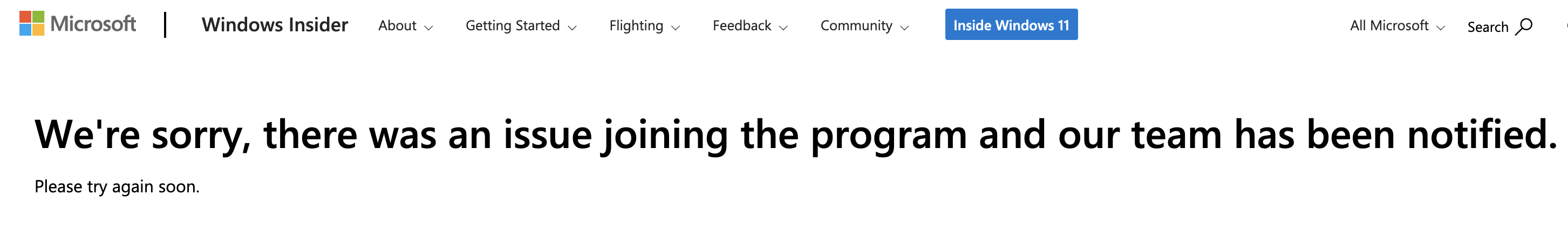 Windows Insider for Business - unable to register | Microsoft Community Hub
