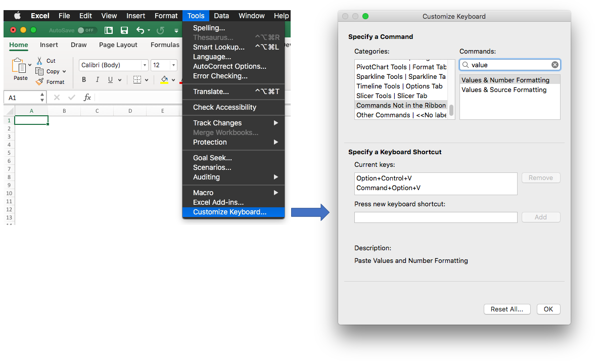 Excel for Mac - customize your keyboard shortcuts | Microsoft Community Hub