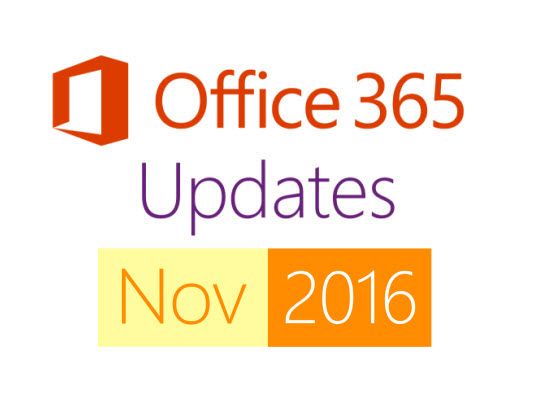 Office 365 Update Series Video: November 2016 | Microsoft Community Hub