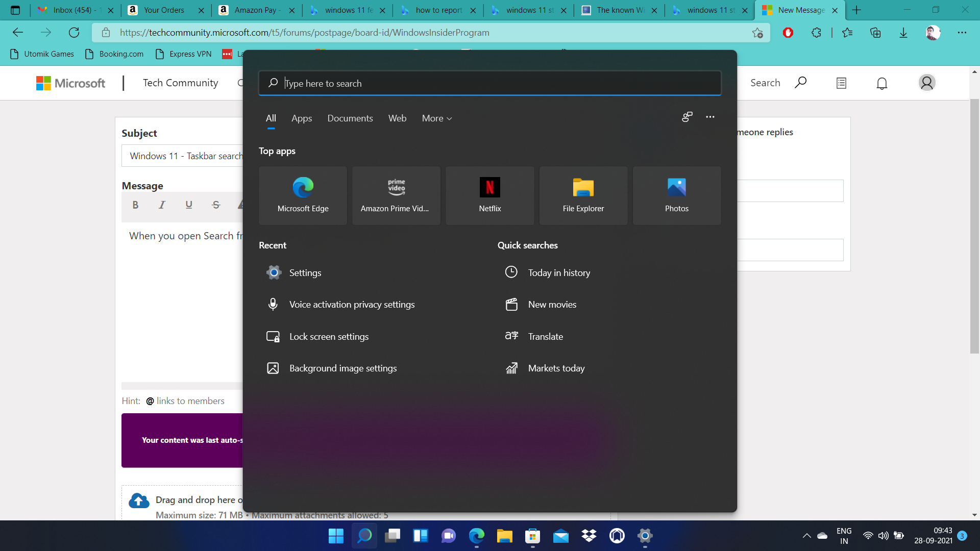 Windows 11 - Taskbar search results are not clickable (Version Release ...