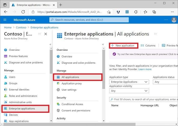 Figure 1: Steps to add a new application from the Azure AD app gallery