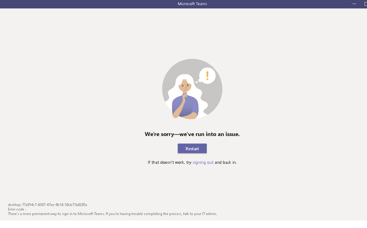 Can't Connect to Teams Desktop | Microsoft Community Hub