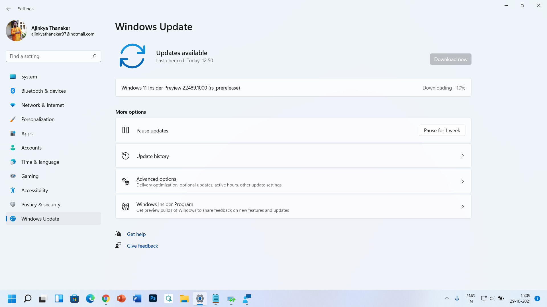 Windows 11 insider Preview Update Stuck with 10% | Microsoft Community Hub